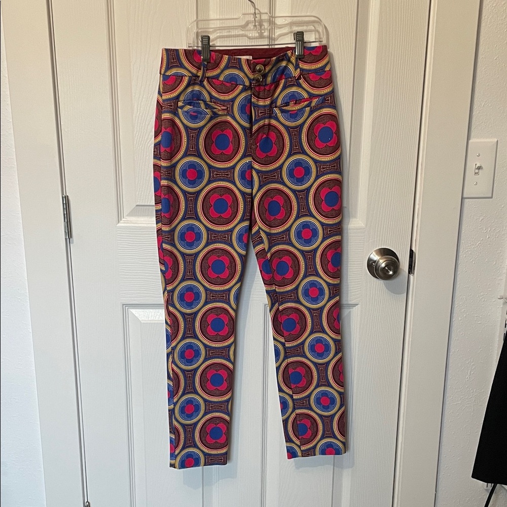 Anthropologie Multicolor Patterned Skinny Pants